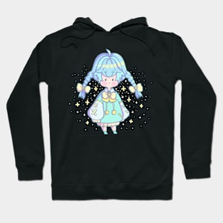 Blue And Yellow Chibi Girl Hoodie